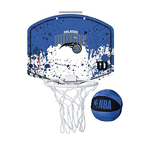 Wilson Minicanestro da Basket NBA TEAM MINI HOOP, Plastica, Bianco/Blu (Orlando Magic)