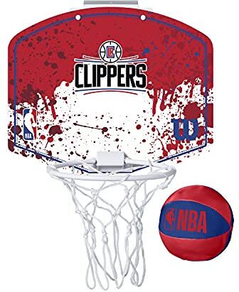 Wilson Minicanestro da Basket NBA TEAM MINI HOOP, Plastica, Bianco/Rosso (Los Angeles Clippers)