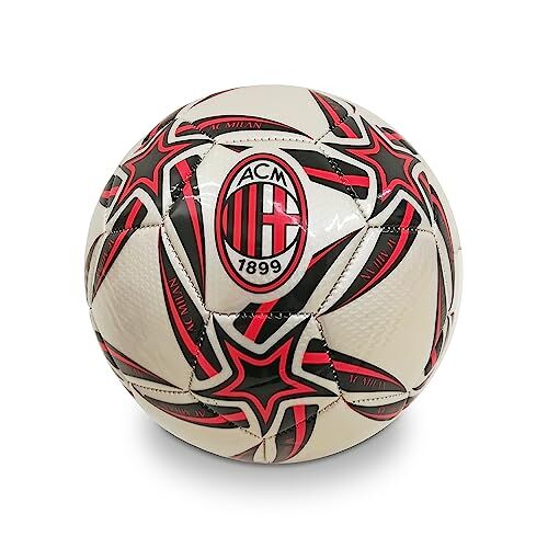 Mondo Toys Pallone da Calcio Cucito A.C. MILAN PRO Prodotto Ufficiale misura 5 400 g colore Rosso Nero