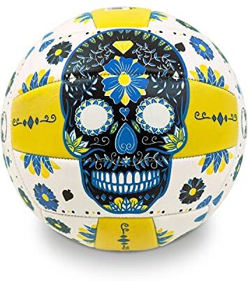 Mondo Toys Pallone da Beach Volley SKULL size 5 pallavolo 270 g Colore giallo / nero / blu