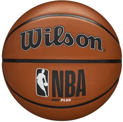 Wilson Pallone da Basket NBA DRV Plus Basketball, Utilizzo Outdoor, Gomma, Misura 7, Marrone