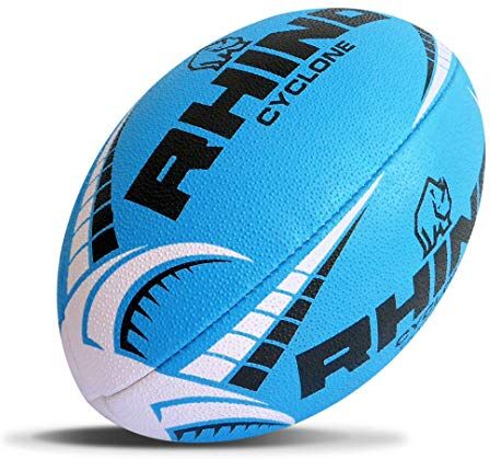 Rhino Cyclone Pallone da rugby, taglia 4, colore: Blu