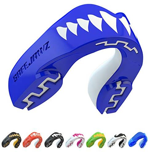 SAFEJAWZ Vestibilità Slim Paradenti Sportivo Adulti e Bambini Contatto Completo per Tutti Gli Sport, tra Cui Rugby, MMA, Hockey, Judo Arti Marziali e Boxe