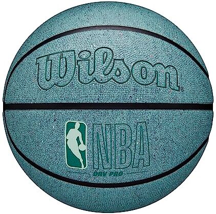 Wilson Pallone da Basket NBA DRV Pro Eco, Gen Green, Uso all'Aperto, Rivestimento Tackskin con Gomma Riciclata, Misura: 7, Menta