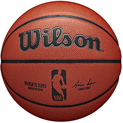 Wilson Pallone da Basket NBA AUTHENTIC INDOOR OUTDOOR BSKT SZ7, Utilizzo Indoor/Outdoor, Pelle Composita, Misura 7, Marrone