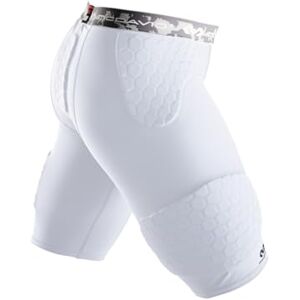 McDavid Pantaloncini sportivi da uomo, modello Hex Pad, Bianco, Small McDavid Pantaloncini sportivi da uomo, modello Hex Pad, Bianco, Small