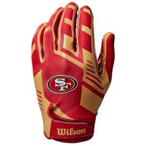Wilson Guanto da Football AD NFL Stretch Fit, Vestibilità Sicura e Presa Salda, In Tessuto Traspirante, Per Prestazioni Ottimali, Squadra: San Francisco 49ers, Colore: Rosso/Oro, Taglia Adulto Wilson Guanto da Football AD NFL Stretch Fit, Vestibilità Sicura e Presa Salda, In Tessuto Traspirante, Per Prestazioni Ottimali, Squadra: San Francisco 49ers, Colore: Rosso/Oro, Taglia Adulto