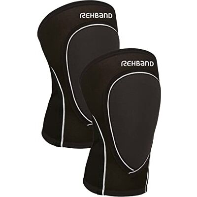 Rehband ginocchiere per pallavolo e pallamano uomo e donna, knee pads in neoprene 3 mm, protezioni ginocchio confortevoli e aderenti per sport indoor, Colore:Nero 1 Paio, Misura:S Rehband ginocchiere per pallavolo e pallamano uomo e donna, knee pads in neoprene 3 mm, protezioni ginocchio confortevoli e aderenti per sport indoor, Colore:Nero 1 Paio, Misura:S