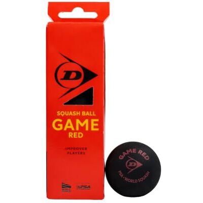 Dunlop Palline da Squash Game Red, Punto Rosso, 3 Palline Dunlop Palline da Squash Game Red, Punto Rosso, 3 Palline