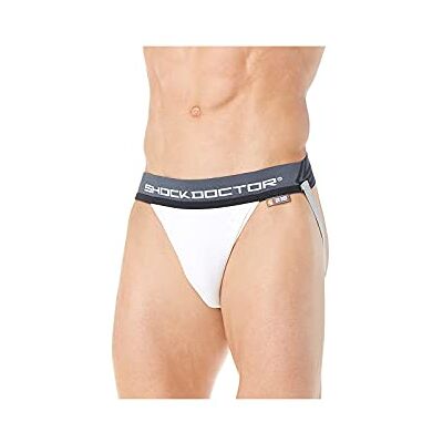 Shock Doctor Tifoso da Uomo Senza Tasca, Uomo, .5, Bianco, S Shock Doctor Tifoso da Uomo Senza Tasca, Uomo, .5, Bianco, S