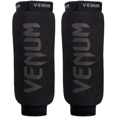 VENUM Kontact Shin Guards Without Foot, Parastinchi Unisex adulto, Nero/Nero, L VENUM Kontact Shin Guards Without Foot, Parastinchi Unisex adulto, Nero/Nero, L