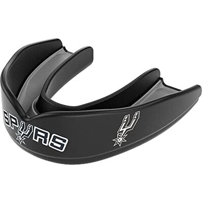 Shock Doctor Paradenti per Adulti NBA Basketball San Antonio Spurs, Nero Shock Doctor Paradenti per Adulti NBA Basketball San Antonio Spurs, Nero