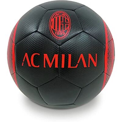 Mondo Sport A.C MILAN Pallone da Calcio Cucito ALWAYS MILAN Special Edition, TPU Misura 5, 410 grammi, Rosso Nero, official product- Mondo Sport A.C MILAN Pallone da Calcio Cucito ALWAYS MILAN Special Edition, TPU Misura 5, 410 grammi, Rosso Nero, official product-