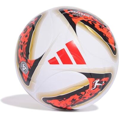 Adidas Unisex Adulto Bundesliga 26/27 Torfabrik League Boxed Recreation Ball, white/black/solar red, 4 Adidas Unisex Adulto Bundesliga 26/27 Torfabrik League Boxed Recreation Ball, white/black/solar red, 4