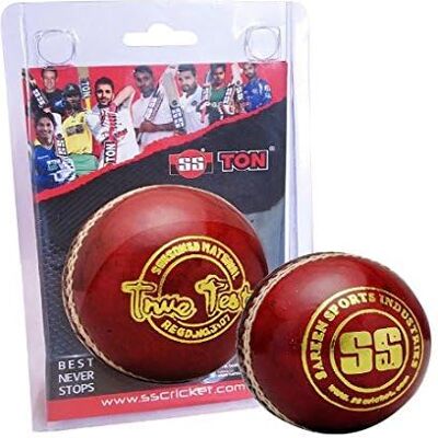 SS True Test Cricket Ball (Red, Pack of 6) Water Proofed Leather Ball Suitable for Practice Game Tournament Game Cork SS True Test Cricket Ball (Red, Pack of 6) Water Proofed Leather Ball Suitable for Practice Game Tournament Game Cork
