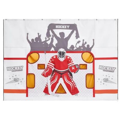 VEVOR Attrezzatura per Hockey Bersaglio Tiro Portiere per Tiratore 7 Fori, Rete Bersaglio per Allenamento Precisione di Tiro di Hockey su Ghiaccio, Rete in Tessuto Oxford 600 D, 3050 x 2130 mm VEVOR Attrezzatura per Hockey Bersaglio Tiro Portiere per Tiratore 7 Fori, Rete Bersaglio per Allenamento Precisione di Tiro di Hockey su Ghiaccio, Rete in Tessuto Oxford 600 D, 3050 x 2130 mm