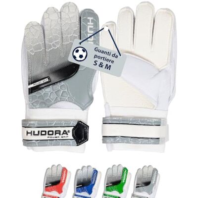 Hudora Guanti da portiere – Guanti da calcio imbottiti per bambini e ragazzi in taglia S – dorso in schiuma – guanti da calcio con chiusura in velcro – grigio Hudora Guanti da portiere – Guanti da calcio imbottiti per bambini e ragazzi in taglia S – dorso in schiuma – guanti da calcio con chiusura in velcro – grigio