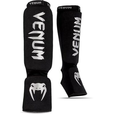 VENUM Kontact Shin Guards, Parastinchi Unisex adulto, Nero/Argento, S VENUM Kontact Shin Guards, Parastinchi Unisex adulto, Nero/Argento, S