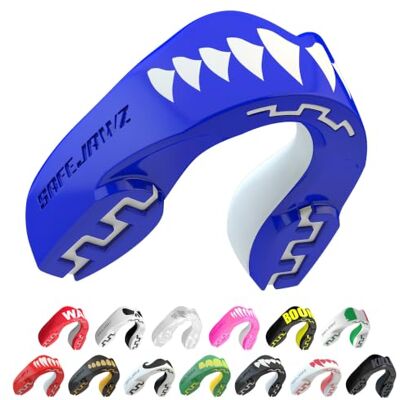 SAFEJAWZ Vestibilità Slim Paradenti Sportivo Adulti e Bambini Contatto Completo per Tutti Gli Sport, tra Cui Rugby, MMA, Hockey, Judo Arti Marziali e Boxe SAFEJAWZ Vestibilità Slim Paradenti Sportivo Adulti e Bambini Contatto Completo per Tutti Gli Sport, tra Cui Rugby, MMA, Hockey, Judo Arti Marziali e Boxe
