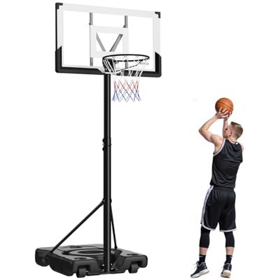 VEVOR Canestro da Basket da Esterno con Piedistallo Regolabile in Altezza Fino a 3,05 m con Ruote e Tabellone in PC da 1219,2 mm, Set di Tabelloni, Sistema di Canestro da Basket per Cortili, Piscine VEVOR Canestro da Basket da Esterno con Piedistallo Regolabile in Altezza Fino a 3,05 m con Ruote e Tabellone in PC da 1219,2 mm, Set di Tabelloni, Sistema di Canestro da Basket per Cortili, Piscine