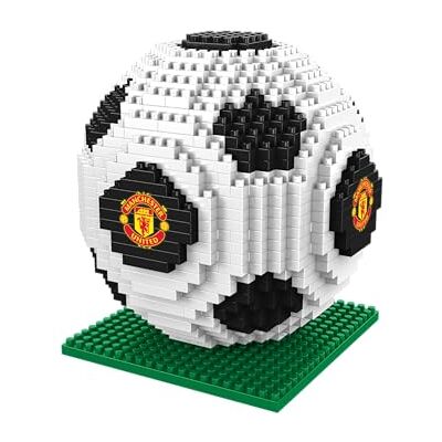 FOCO Con licenza ufficiale Manchester United FC modello di pallone da calcio BRXLZ nei colori alternativi della squadra da costruire con mattoncini 3D FOCO Con licenza ufficiale Manchester United FC modello di pallone da calcio BRXLZ nei colori alternativi della squadra da costruire con mattoncini 3D