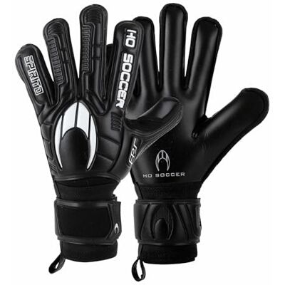 HO Soccer SPIRITO Black Protek Flat Guanti da Portiere, Unisex Adulto, Nero, 9,5 HO Soccer SPIRITO Black Protek Flat Guanti da Portiere, Unisex Adulto, Nero, 9,5