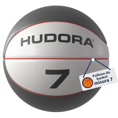 Hudora Pallone da basket taglia 7 – Indoor e Outdoor – Ottimo grip e tocco perfetto – Pallone d'allenamento durevole per bambini, ragazzi, adulti – Ideale per partite, streetball e svago Hudora Pallone da basket taglia 7 – Indoor e Outdoor – Ottimo grip e tocco perfetto – Pallone d'allenamento durevole per bambini, ragazzi, adulti – Ideale per partite, streetball e svago
