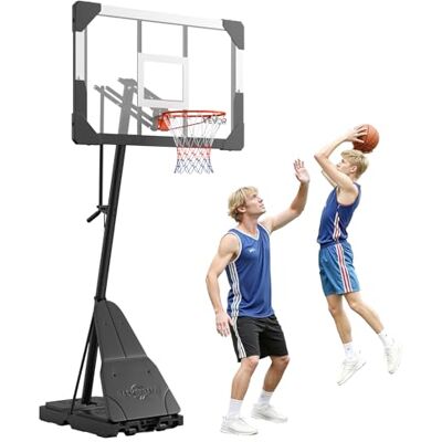 VEVOR Canestro da Basket Portatile Altezza Massima 3,05 m, Regolabile Manualmente, Sistema da Basket con Tabellone in PC da 1117,6 mm, Set di Tabelloni per Sistema per Cortili, Scuole VEVOR Canestro da Basket Portatile Altezza Massima 3,05 m, Regolabile Manualmente, Sistema da Basket con Tabellone in PC da 1117,6 mm, Set di Tabelloni per Sistema per Cortili, Scuole