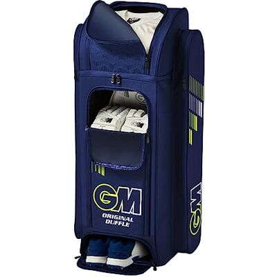Gunn & Moore Borsone da cricket GM Originale Prima Due tasche per mazze a tutta lunghezza e cinghie regolabili Tunnel per scarpe Poliestere resistente 600 denari Grande 109 litri Blu Gunn & Moore Borsone da cricket GM Originale Prima Due tasche per mazze a tutta lunghezza e cinghie regolabili Tunnel per scarpe Poliestere resistente 600 denari Grande 109 litri Blu