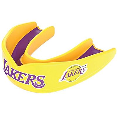 Shock Doctor Paradenti per Bambini NBA Basket Los Angeles Lakers, Colore: Giallo Shock Doctor Paradenti per Bambini NBA Basket Los Angeles Lakers, Colore: Giallo