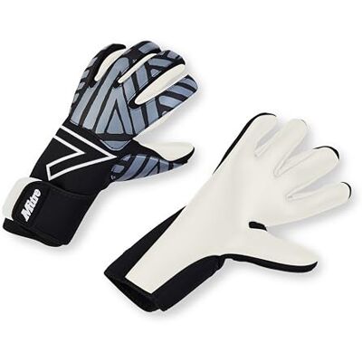 Mitre Impel Guanti da portiere, assorbimento degli urti, grip, nero/grigio, taglia 7 Mitre Impel Guanti da portiere, assorbimento degli urti, grip, nero/grigio, taglia 7