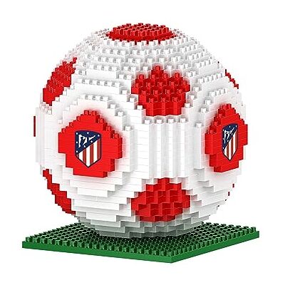 FOCO Con licenza ufficiale Atletico Madrid FC modello di pallone da calcio BRXLZ da costruire con mattoncini 3D FOCO Con licenza ufficiale Atletico Madrid FC modello di pallone da calcio BRXLZ da costruire con mattoncini 3D