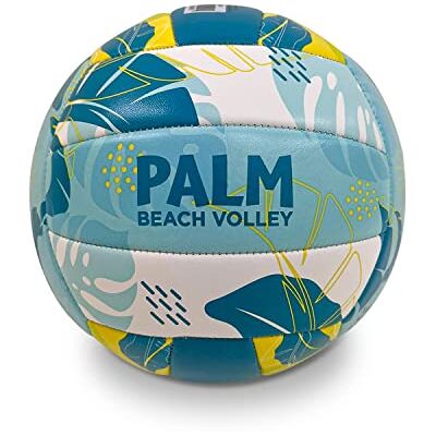 Mondo Palm Pallone Beach Volley, Colore Bianco Azzurro Giallo, Misura 5, Mondo Palm Pallone Beach Volley, Colore Bianco Azzurro Giallo, Misura 5,