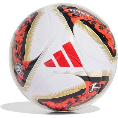 Adidas Unisex Adulto Bundesliga 26/27 Torfabrik League Recreation Ball, white/black/solar red, 4 Adidas Unisex Adulto Bundesliga 26/27 Torfabrik League Recreation Ball, white/black/solar red, 4