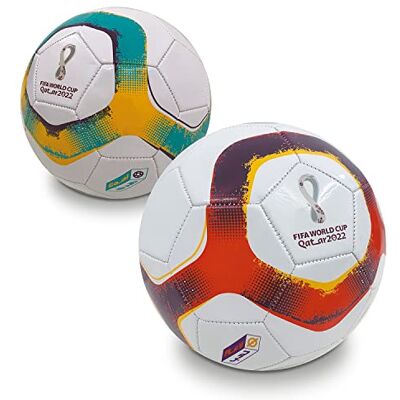 Mondo Toys Pallone da Calcio Cucito FIFA WORLD CUP QATAR 2022 AL ZUBARAH Prodotto Ufficiale misura 5-300 g 2 colori assortiti Mondo Toys Pallone da Calcio Cucito FIFA WORLD CUP QATAR 2022 AL ZUBARAH Prodotto Ufficiale misura 5-300 g 2 colori assortiti