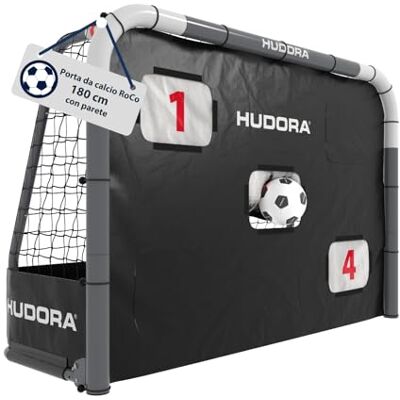 Hudora Porta da calcio RoCo 180 con cancello (2 in 1) – Sistema Targetshot flessibile, resistente alle intemperie, pieghevole e stabile, per bambini e adulti, con contatore di punti e aperture Hudora Porta da calcio RoCo 180 con cancello (2 in 1) – Sistema Targetshot flessibile, resistente alle intemperie, pieghevole e stabile, per bambini e adulti, con contatore di punti e aperture