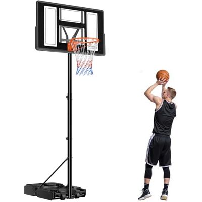 VEVOR Canestro da Basket da Esterno con Piedistallo Regolabile in Altezza Fino a 3,05 m con Ruote e Tabellone in PC da 1117,6 mm, Set di Tabelloni, Sistema di Canestro da Basket per Cortili, Piscine VEVOR Canestro da Basket da Esterno con Piedistallo Regolabile in Altezza Fino a 3,05 m con Ruote e Tabellone in PC da 1117,6 mm, Set di Tabelloni, Sistema di Canestro da Basket per Cortili, Piscine