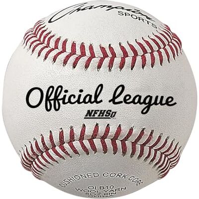 Champion Sports Set da baseball in vera pelle, per interni ed esterni, in vera pelle, per allenamento o gioco reale, , confezione da 12 Champion Sports Set da baseball in vera pelle, per interni ed esterni, in vera pelle, per allenamento o gioco reale, , confezione da 12