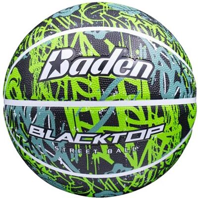 Baden Blacktop Basketball – Pallone da Streetball e Pallacanestro da esterno robusto, realizzato con materiali riciclati, pelle sintetica e materiali durevoli Baden Blacktop Basketball – Pallone da Streetball e Pallacanestro da esterno robusto, realizzato con materiali riciclati, pelle sintetica e materiali durevoli