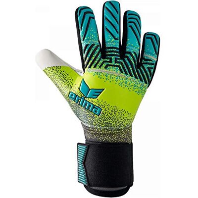 Erima Flex Rd Robusto Guanti da Portiere, Unisex Bambini, Petrolio/Lime/Nero, 4.5 Erima Flex Rd Robusto Guanti da Portiere, Unisex Bambini, Petrolio/Lime/Nero, 4.5