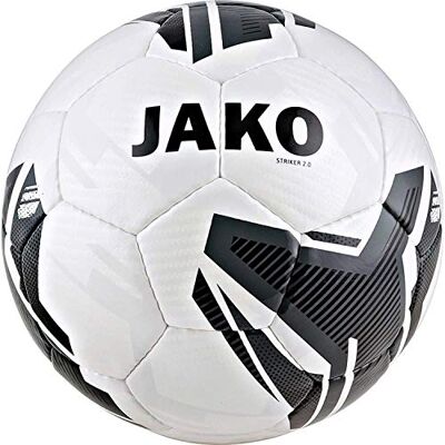 JAKO Pallone Da Allenamento Striker 2.0, Misto, Bianco/Antracite, 5 JAKO Pallone Da Allenamento Striker 2.0, Misto, Bianco/Antracite, 5