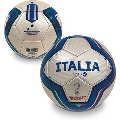 Mondo Toys Pallone da Calcio Cucito FIFA WORLD CUP QATAR 2022 ITALIA Prodotto Ufficiale misura 5-400 g colore Bianco Azzurro Mondo Toys Pallone da Calcio Cucito FIFA WORLD CUP QATAR 2022 ITALIA Prodotto Ufficiale misura 5-400 g colore Bianco Azzurro