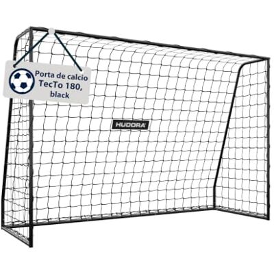 Hudora Porta da calcio TecTo – Porta da esterno con sistema a clic per un montaggio rapido – con fissaggio extra della rete – migliore protezione antiruggine – ideale per allenamento/gioco giardin Hudora Porta da calcio TecTo – Porta da esterno con sistema a clic per un montaggio rapido – con fissaggio extra della rete – migliore protezione antiruggine – ideale per allenamento/gioco giardin