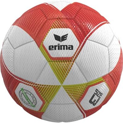 Erima Hybrid Lite 290 Pallone da Calcio (), fiery coral/lime, 3 Erima Hybrid Lite 290 Pallone da Calcio (), fiery coral/lime, 3