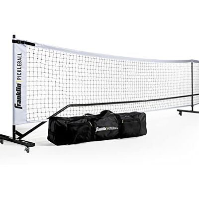 Franklin Sports Set di Rete da Pickleball Portatile con Ruote, da Esterno, Misura Ufficiale da 6.7 m, con Borsa da Viaggio Franklin Sports Set di Rete da Pickleball Portatile con Ruote, da Esterno, Misura Ufficiale da 6.7 m, con Borsa da Viaggio