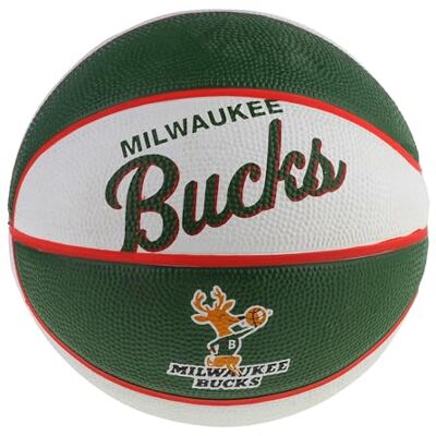 Wilson Mini Pallone da Basket NBA TEAM RETRO BSKT MINI, Utilizzo Outdoor, Gomma, Misura Mini, Bianco/Verde Scuro (Milwaukee Bucks) Wilson Mini Pallone da Basket NBA TEAM RETRO BSKT MINI, Utilizzo Outdoor, Gomma, Misura Mini, Bianco/Verde Scuro (Milwaukee Bucks)