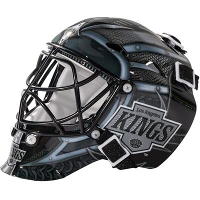 Franklin Sports LA Kings NHL Team Logo Mini Hockey Portiere Maschera con Custodia Maschera da portiere da collezione con logo ufficiale NHL e colori Franklin Sports LA Kings NHL Team Logo Mini Hockey Portiere Maschera con Custodia Maschera da portiere da collezione con logo ufficiale NHL e colori