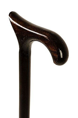 WUWOW Splendida "DERBY" bastone da passeggio in legno (marrone scuro)