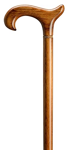 STOCK Bastone da passeggio mini Derby chiaro, colore naturale, lunghezza 80 cm, portata fino a 112 cm, portata fino a 100 kg