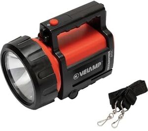 Velamp Doomster Basic Torcia Lanterna Luce da Ispezione LED 100 Lumen 1W. Funziona con 1 pila 4R25 o 4 LR20. Impermeabile IP44. per Campeggio, Pesca, Trekking. 1 W, Rosso, 20.8x14.4x16.2 cm